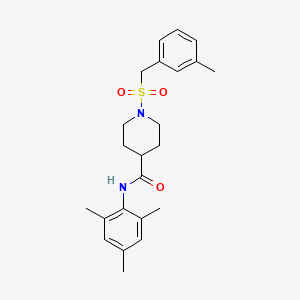 molecular formula C23H30N2O3S B11348887 1-[(3-methylbenzyl)sulfonyl]-N-(2,4,6-trimethylphenyl)piperidine-4-carboxamide 