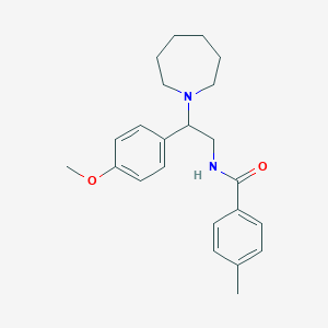 molecular formula C23H30N2O2 B11348905 N-[2-(azepan-1-yl)-2-(4-methoxyphenyl)ethyl]-4-methylbenzamide 