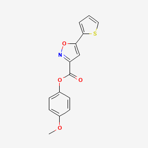 4-Methoxyphenyl 5-(thiophen-2-yl)-1,2-oxazole-3-carboxylate