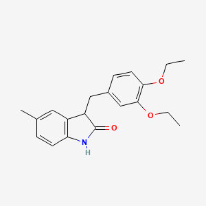 3-(3,4-diethoxybenzyl)-5-methyl-1,3-dihydro-2H-indol-2-one