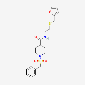 molecular formula C20H26N2O4S2 B11348946 1-(benzylsulfonyl)-N-{2-[(furan-2-ylmethyl)sulfanyl]ethyl}piperidine-4-carboxamide 