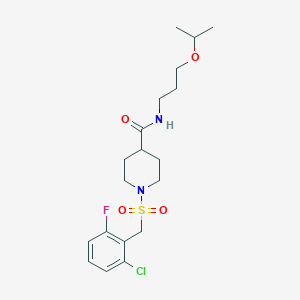 1-[(2-chloro-6-fluorobenzyl)sulfonyl]-N-[3-(propan-2-yloxy)propyl]piperidine-4-carboxamide