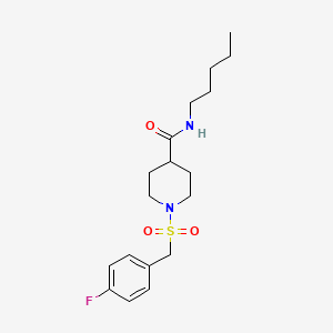 1-[(4-fluorobenzyl)sulfonyl]-N-pentylpiperidine-4-carboxamide