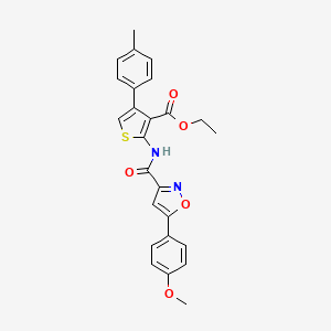 Ethyl 2-({[5-(4-methoxyphenyl)-1,2-oxazol-3-yl]carbonyl}amino)-4-(4-methylphenyl)thiophene-3-carboxylate