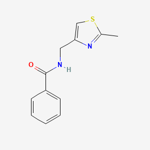 molecular formula C12H12N2OS B11348987 N-[(2-methyl-1,3-thiazol-4-yl)methyl]benzamide 