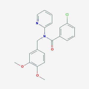 3-chloro-N-(3,4-dimethoxybenzyl)-N-(pyridin-2-yl)benzamide