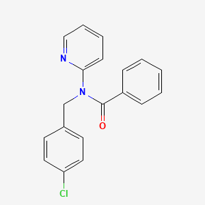 molecular formula C19H15ClN2O B11349014 N-(4-chlorobenzyl)-N-(pyridin-2-yl)benzamide 