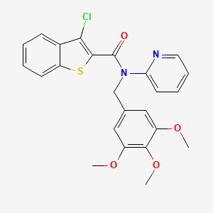 molecular formula C24H21ClN2O4S B11349051 3-chloro-N-(pyridin-2-yl)-N-(3,4,5-trimethoxybenzyl)-1-benzothiophene-2-carboxamide 