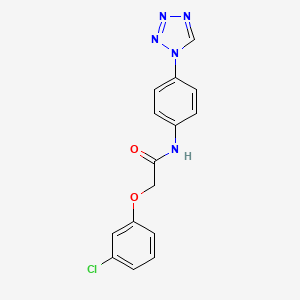 molecular formula C15H12ClN5O2 B11349052 2-(3-chlorophenoxy)-N-[4-(1H-tetrazol-1-yl)phenyl]acetamide 