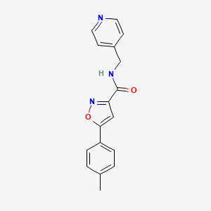 5-(4-methylphenyl)-N-(pyridin-4-ylmethyl)-1,2-oxazole-3-carboxamide