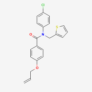 N-(4-chlorophenyl)-4-(prop-2-en-1-yloxy)-N-(thiophen-2-ylmethyl)benzamide