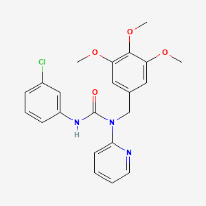 3-(3-Chlorophenyl)-1-pyridin-2-yl-1-(3,4,5-trimethoxybenzyl)urea