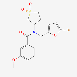 molecular formula C17H18BrNO5S B11349113 N-[(5-bromofuran-2-yl)methyl]-N-(1,1-dioxidotetrahydrothiophen-3-yl)-3-methoxybenzamide 