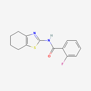 2-fluoro-N-(4,5,6,7-tetrahydro-1,3-benzothiazol-2-yl)benzamide