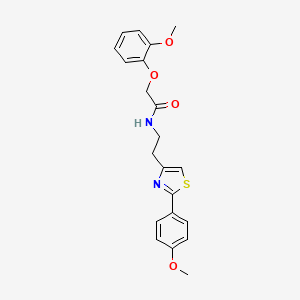 molecular formula C21H22N2O4S B11349122 2-(2-methoxyphenoxy)-N-{2-[2-(4-methoxyphenyl)-1,3-thiazol-4-yl]ethyl}acetamide 