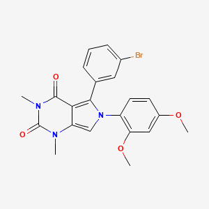 molecular formula C22H20BrN3O4 B11349125 5-(3-bromophenyl)-6-(2,4-dimethoxyphenyl)-1,3-dimethyl-1H-pyrrolo[3,4-d]pyrimidine-2,4(3H,6H)-dione 