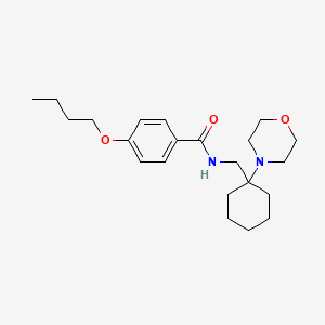 molecular formula C22H34N2O3 B11349131 4-butoxy-N-[(1-morpholin-4-ylcyclohexyl)methyl]benzamide 