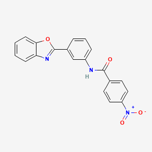 molecular formula C20H13N3O4 B11349134 N-[3-(1,3-benzoxazol-2-yl)phenyl]-4-nitrobenzamide 