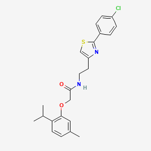 N-{2-[2-(4-chlorophenyl)-1,3-thiazol-4-yl]ethyl}-2-[5-methyl-2-(propan-2-yl)phenoxy]acetamide