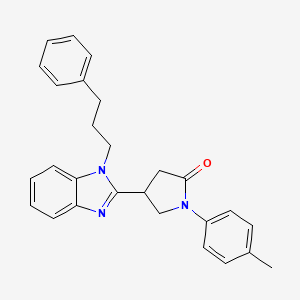 1-(4-methylphenyl)-4-[1-(3-phenylpropyl)-1H-benzimidazol-2-yl]pyrrolidin-2-one