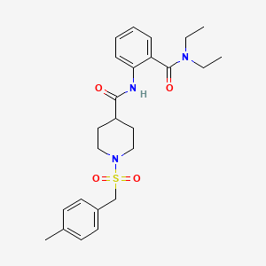 N-[2-(diethylcarbamoyl)phenyl]-1-[(4-methylbenzyl)sulfonyl]piperidine-4-carboxamide