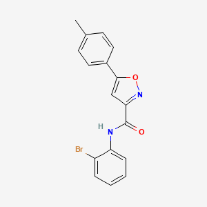 molecular formula C17H13BrN2O2 B11349154 N-(2-bromophenyl)-5-(4-methylphenyl)-1,2-oxazole-3-carboxamide 