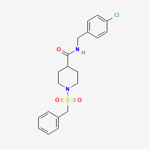 1-(benzylsulfonyl)-N-(4-chlorobenzyl)piperidine-4-carboxamide