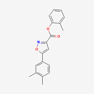 2-Methylphenyl 5-(3,4-dimethylphenyl)-1,2-oxazole-3-carboxylate