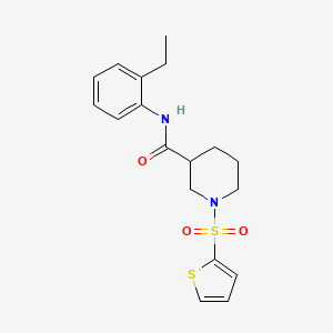 molecular formula C18H22N2O3S2 B11349209 N-(2-ethylphenyl)-1-(thiophen-2-ylsulfonyl)piperidine-3-carboxamide 