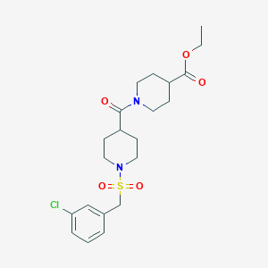 Ethyl 1-({1-[(3-chlorobenzyl)sulfonyl]piperidin-4-yl}carbonyl)piperidine-4-carboxylate