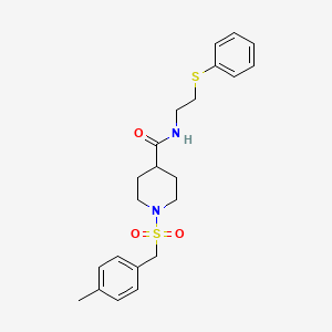 1-[(4-methylbenzyl)sulfonyl]-N-[2-(phenylsulfanyl)ethyl]piperidine-4-carboxamide