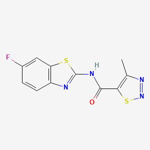 N-(6-fluoro-1,3-benzothiazol-2-yl)-4-methyl-1,2,3-thiadiazole-5-carboxamide