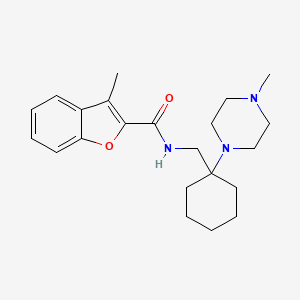 3-methyl-N-{[1-(4-methylpiperazin-1-yl)cyclohexyl]methyl}-1-benzofuran-2-carboxamide