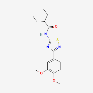 molecular formula C16H21N3O3S B11349246 N-[3-(3,4-dimethoxyphenyl)-1,2,4-thiadiazol-5-yl]-2-ethylbutanamide 