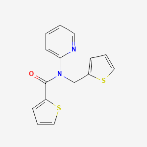 molecular formula C15H12N2OS2 B11349281 N-(pyridin-2-yl)-N-(thiophen-2-ylmethyl)thiophene-2-carboxamide 