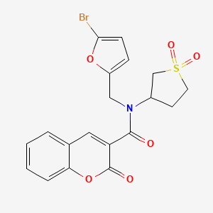 N-[(5-bromofuran-2-yl)methyl]-N-(1,1-dioxidotetrahydrothiophen-3-yl)-2-oxo-2H-chromene-3-carboxamide