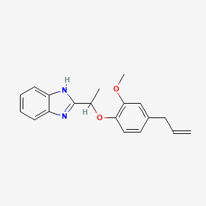 molecular formula C19H20N2O2 B11349312 2-{1-[2-methoxy-4-(prop-2-en-1-yl)phenoxy]ethyl}-1H-benzimidazole 