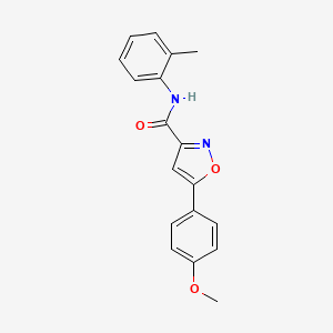 molecular formula C18H16N2O3 B11349318 5-(4-methoxyphenyl)-N-(2-methylphenyl)-1,2-oxazole-3-carboxamide 