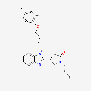 1-butyl-4-{1-[4-(2,4-dimethylphenoxy)butyl]-1H-benzimidazol-2-yl}pyrrolidin-2-one