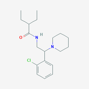 molecular formula C19H29ClN2O B11349334 N-[2-(2-chlorophenyl)-2-(piperidin-1-yl)ethyl]-2-ethylbutanamide 