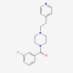 molecular formula C18H20ClN3O B11349343 (3-Chlorophenyl){4-[2-(pyridin-4-yl)ethyl]piperazin-1-yl}methanone 