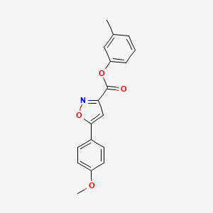 molecular formula C18H15NO4 B11349346 3-Methylphenyl 5-(4-methoxyphenyl)-1,2-oxazole-3-carboxylate 