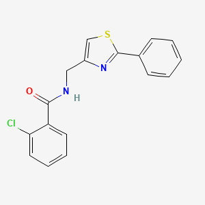 2-chloro-N-[(2-phenyl-1,3-thiazol-4-yl)methyl]benzamide