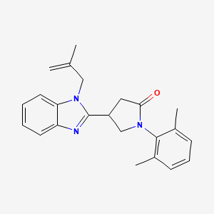 1-(2,6-dimethylphenyl)-4-[1-(2-methylprop-2-en-1-yl)-1H-benzimidazol-2-yl]pyrrolidin-2-one