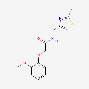 2-(2-methoxyphenoxy)-N-[(2-methyl-1,3-thiazol-4-yl)methyl]acetamide