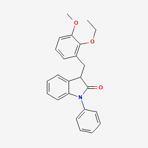 3-(2-ethoxy-3-methoxybenzyl)-1-phenyl-1,3-dihydro-2H-indol-2-one