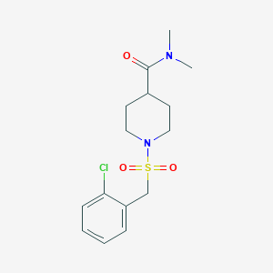 molecular formula C15H21ClN2O3S B11349388 1-[(2-chlorobenzyl)sulfonyl]-N,N-dimethylpiperidine-4-carboxamide 