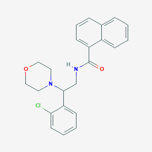 molecular formula C23H23ClN2O2 B11349403 N-[2-(2-chlorophenyl)-2-(morpholin-4-yl)ethyl]naphthalene-1-carboxamide 