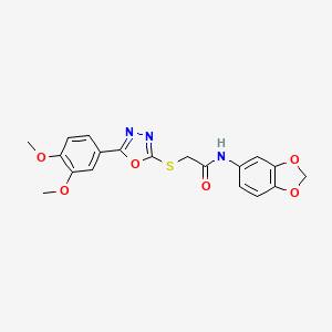 N-(1,3-benzodioxol-5-yl)-2-{[5-(3,4-dimethoxyphenyl)-1,3,4-oxadiazol-2-yl]sulfanyl}acetamide