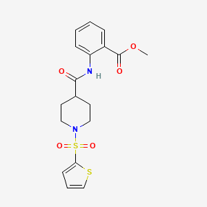 Methyl 2-({[1-(thiophen-2-ylsulfonyl)piperidin-4-yl]carbonyl}amino)benzoate